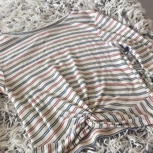 Striped cropped sweater